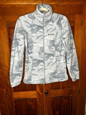 Columbia Benton Springs Camo-Pattern Printed Fleece Front Zip Jacket Warm Cozy